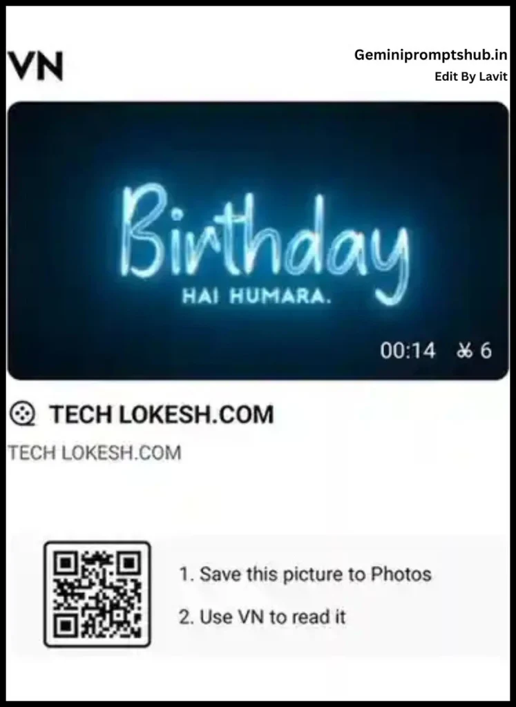 Happy Birthday VN Template QR Code
