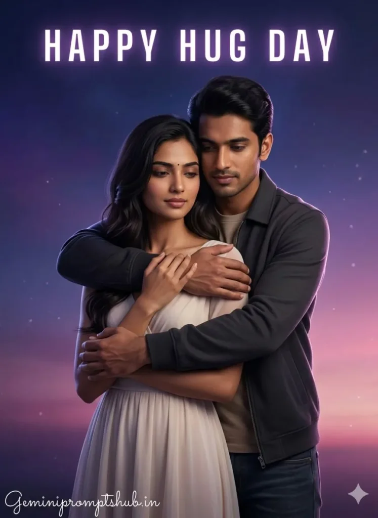 Happy Hug Day Photo Editing Prompt 5
