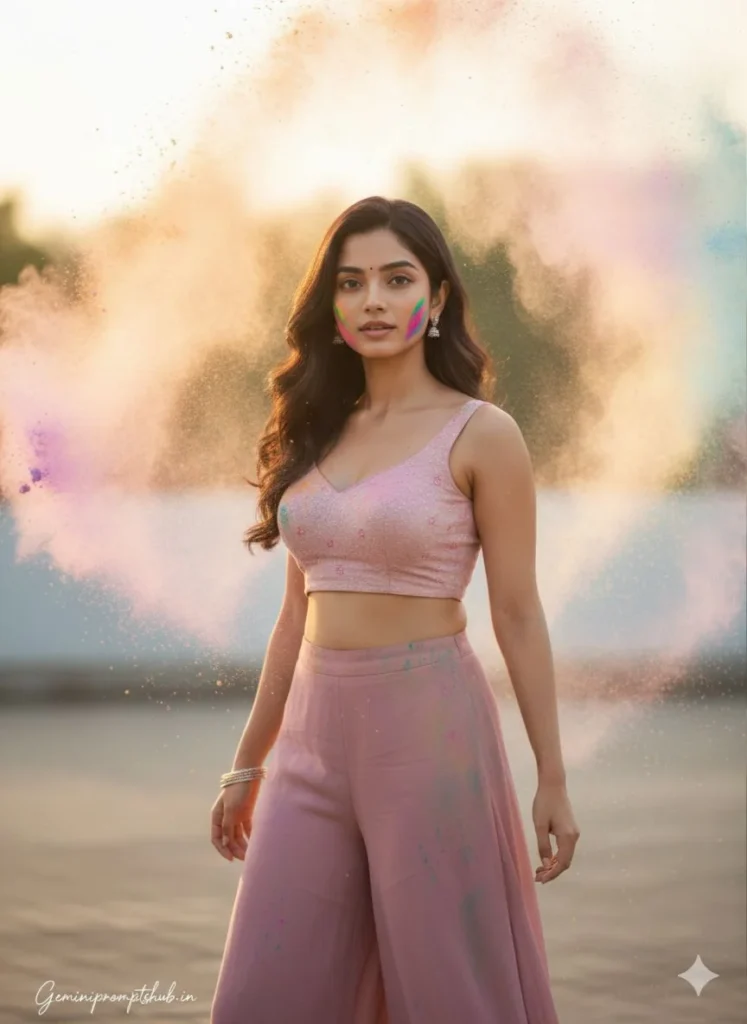 Holi Girl Photo Prompt 2026