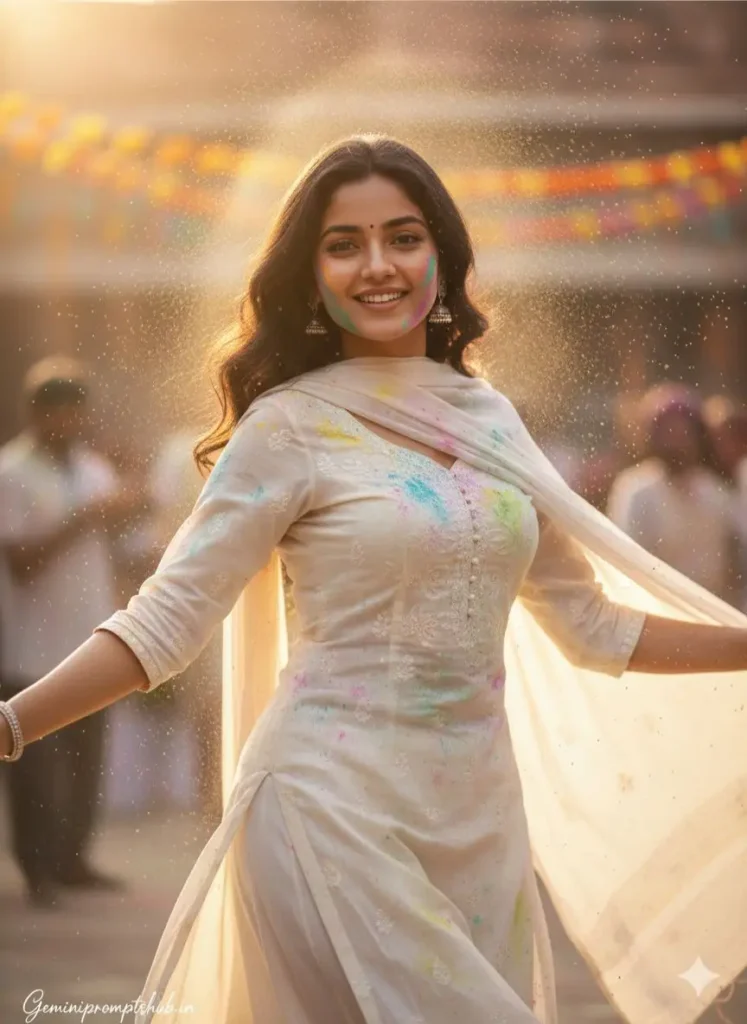 Holi Girl Photo Prompt 2026