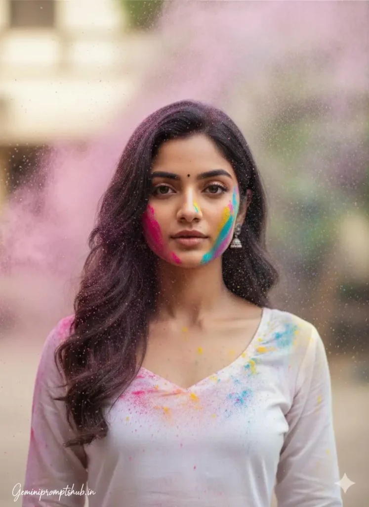 Holi Girl Photo Prompt 2026