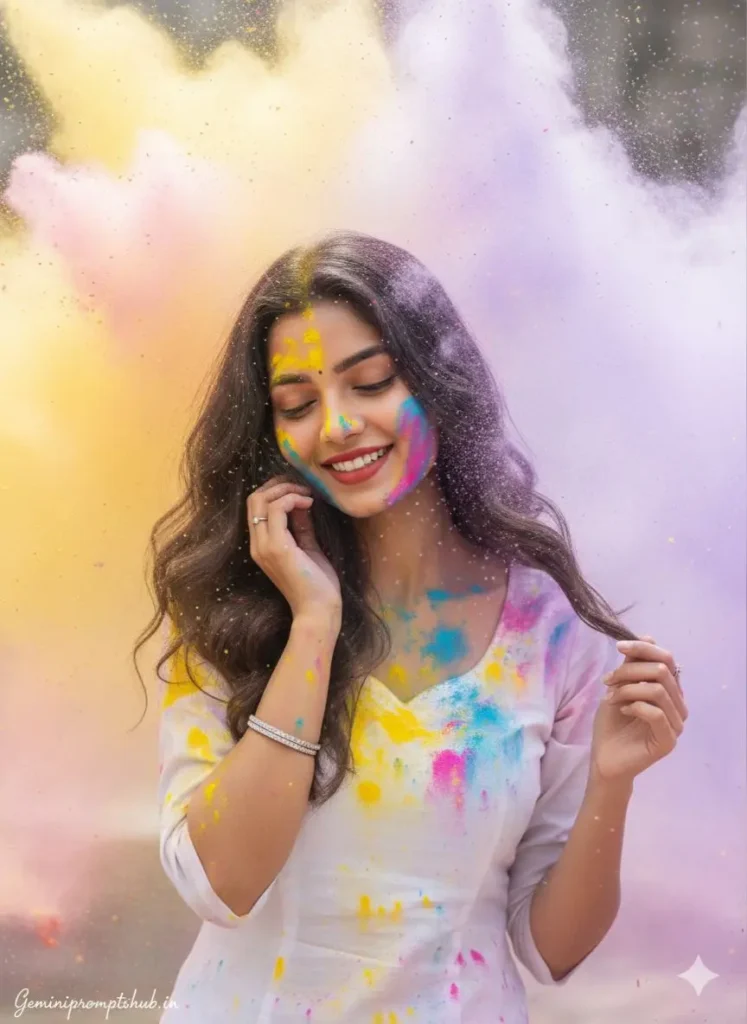 Holi Girl Photo Prompt 2026