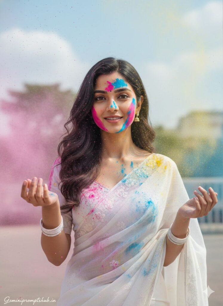 Holi Girl Photo Prompt 2026