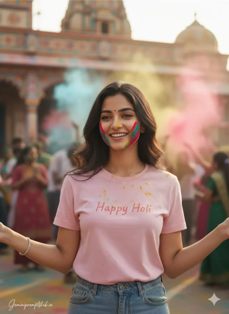 Holi Girl Photo Prompt 2026