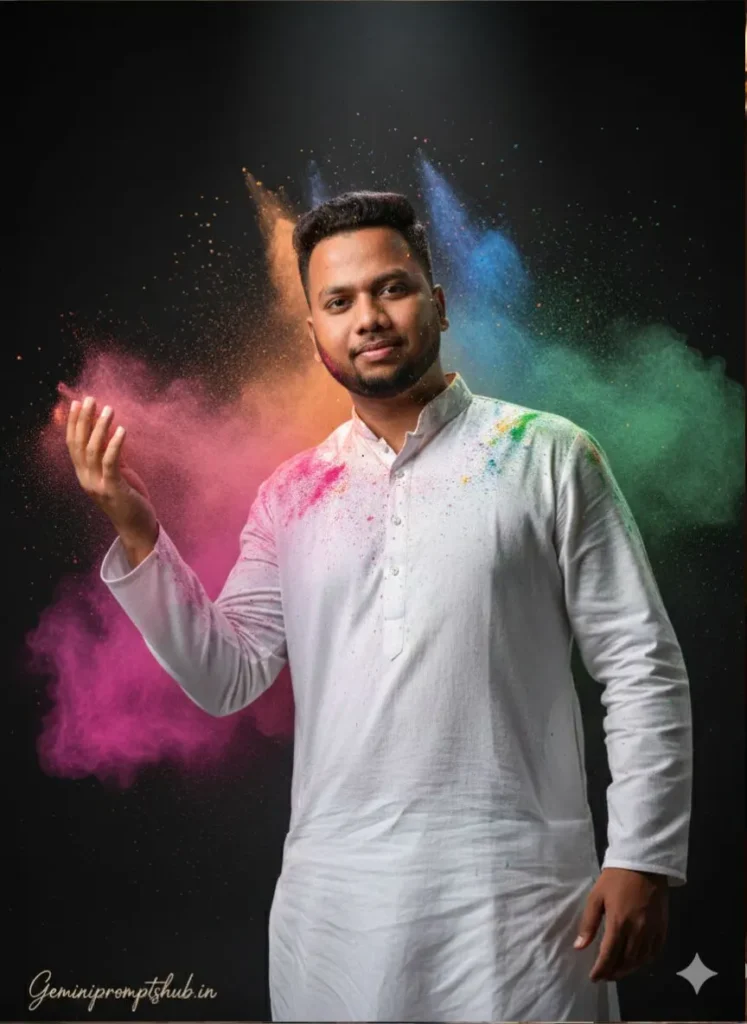 Holi Portrait Photo Prompts Trending on Instagram