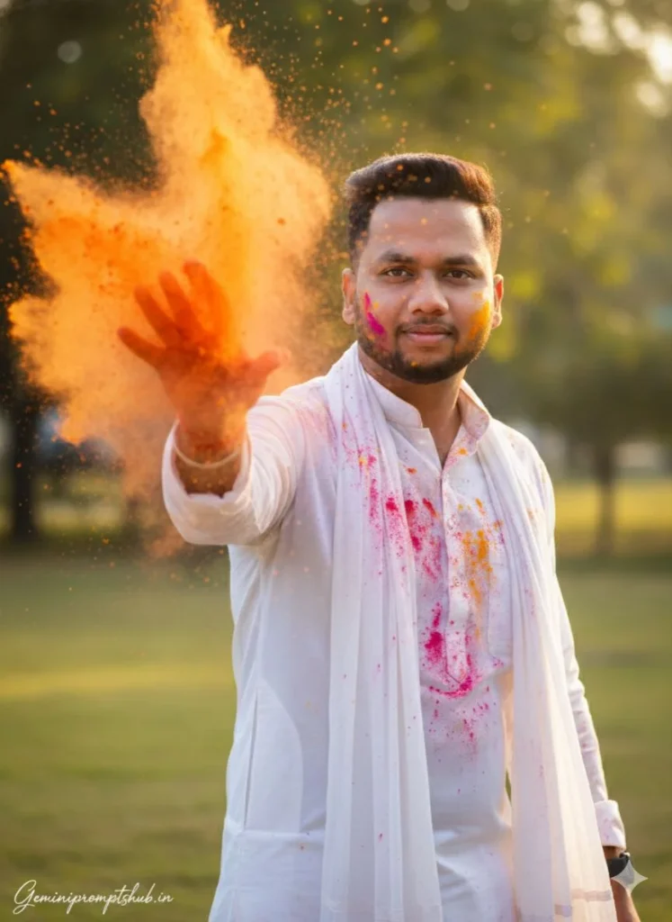 Holi Portrait Photo Prompts Trending on Instagram