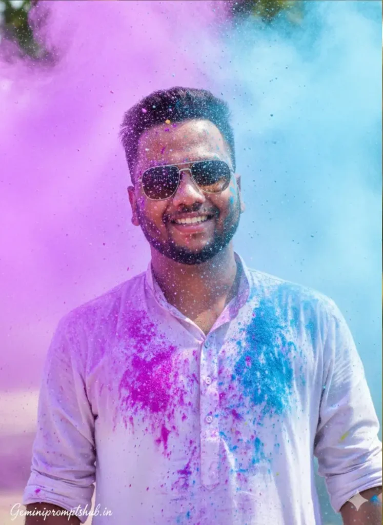 Holi Portrait Photo Prompts Trending on Instagram