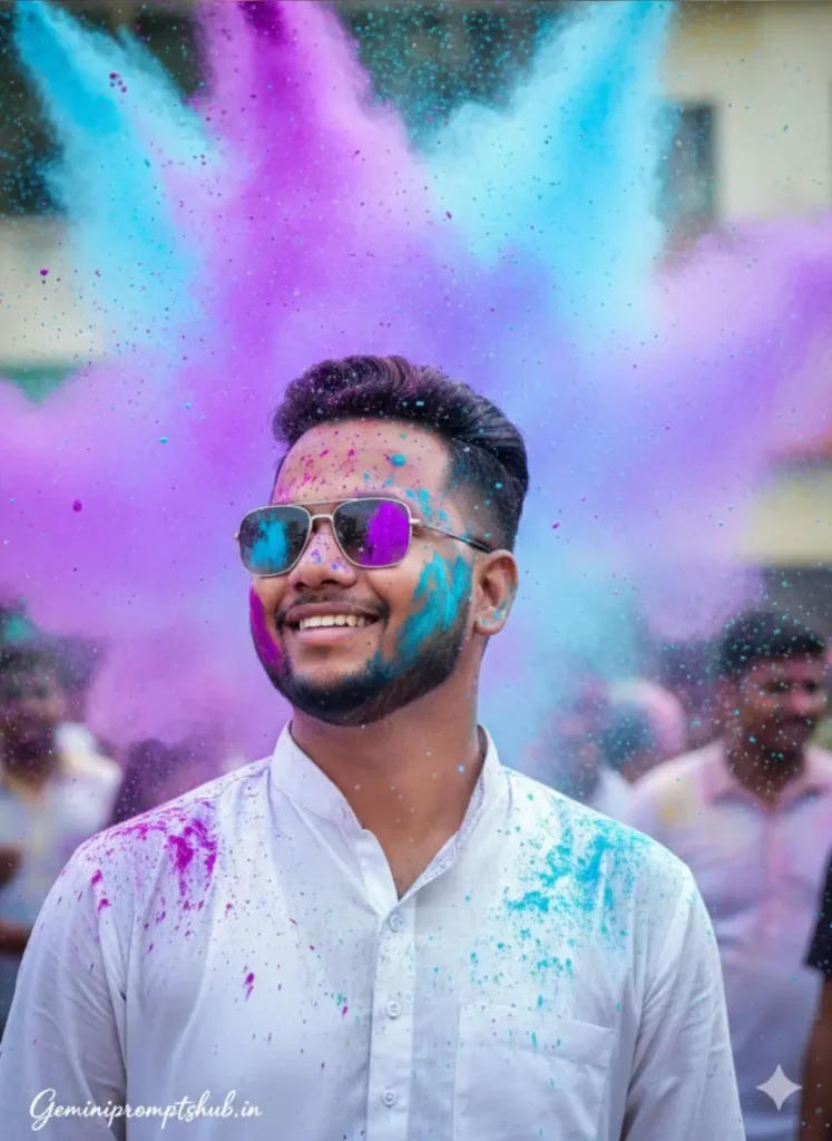 Holi Portrait Photo Prompts Trending on Instagram