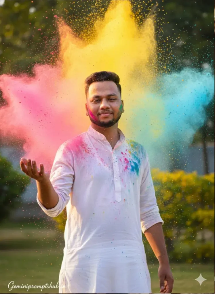 Holi Portrait Photo Prompts Trending on Instagram
