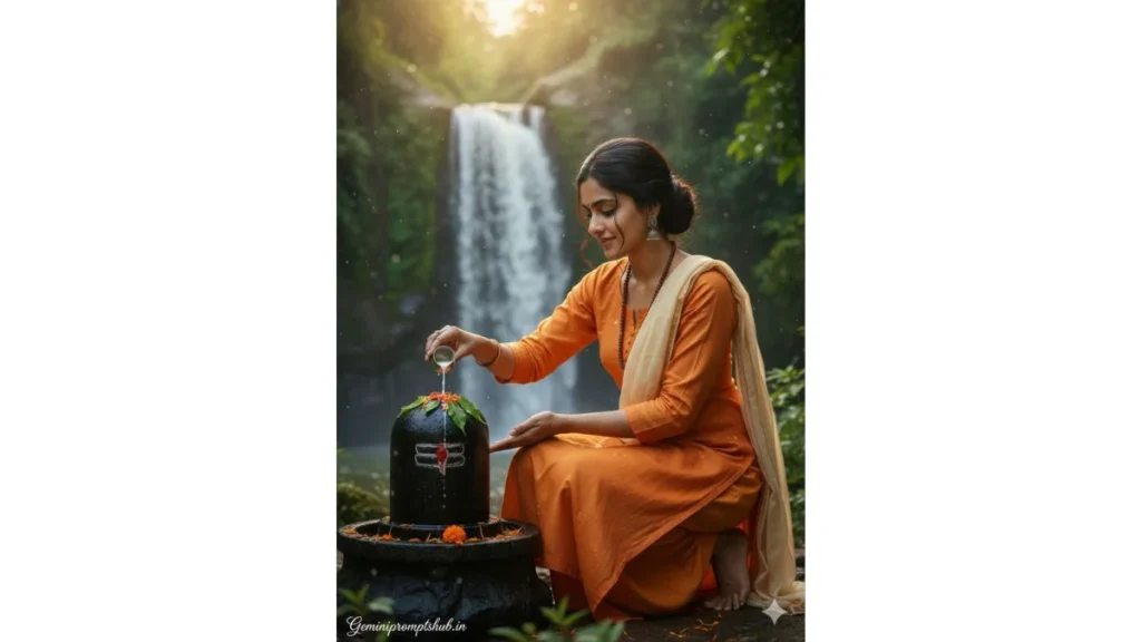 Mahashivratri Girls Photo Gemini Prompt