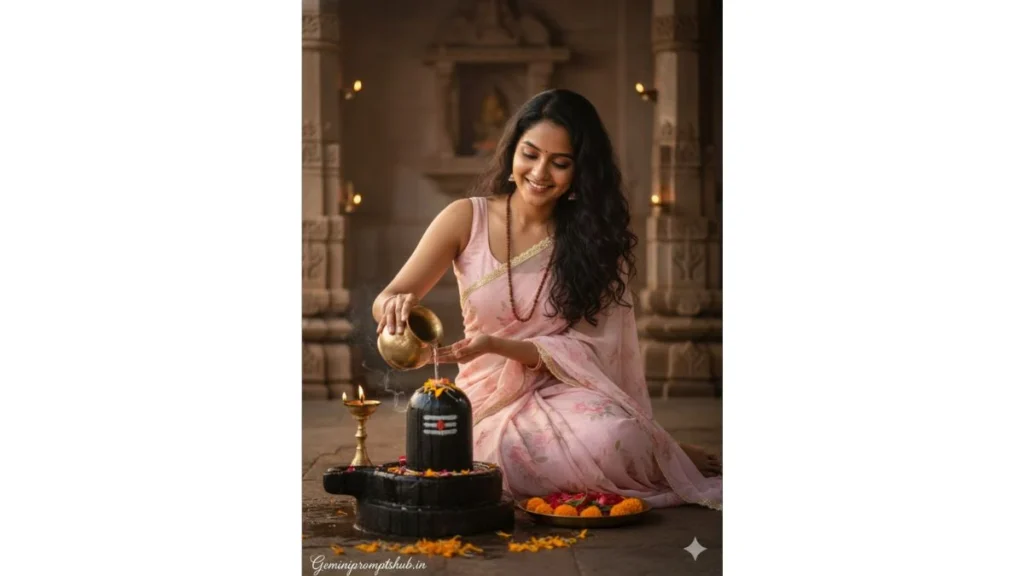 Mahashivratri Girls Photo Gemini Prompt
