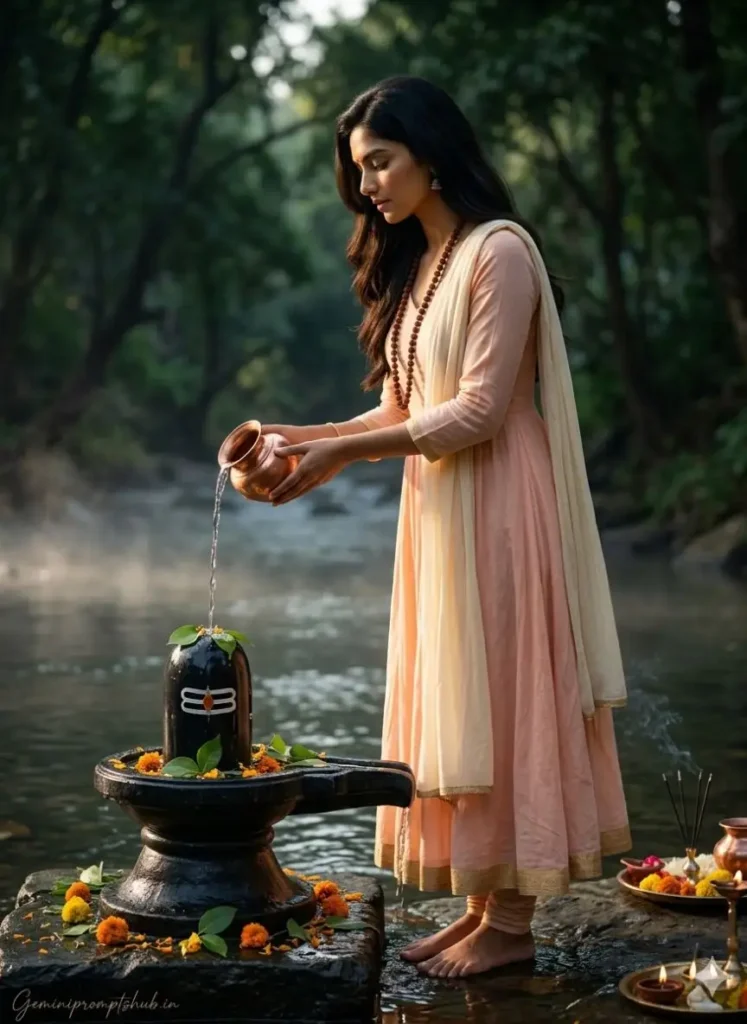 Mahashivratri Girls Photo Gemini Prompts
