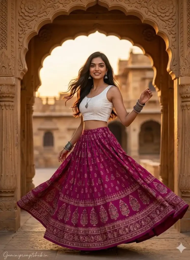 Rajasthan Travel Aesthetic Poses Gemini Prompt for Girl