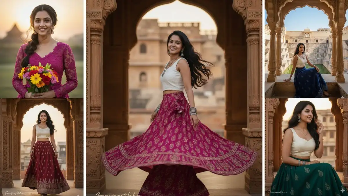 Rajasthan Travel Aesthetic Poses Gemini Prompt for Girl