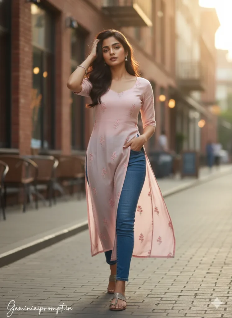 Trendy Kurtis and Casual Outfits Photo Prompts