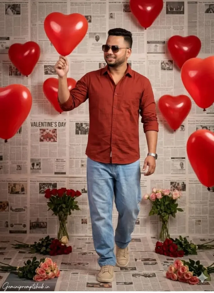Valentine’s Day Theme Boy Photo Editing Prompts