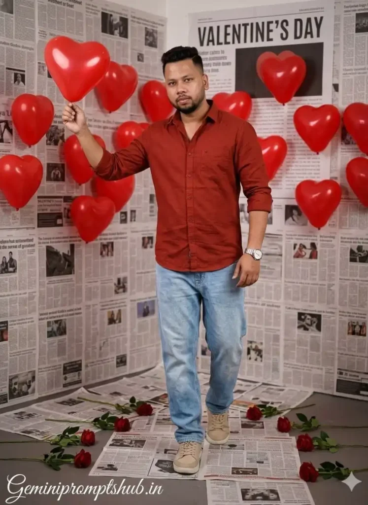 Valentine’s Day Theme Boy Photo Editing Prompts