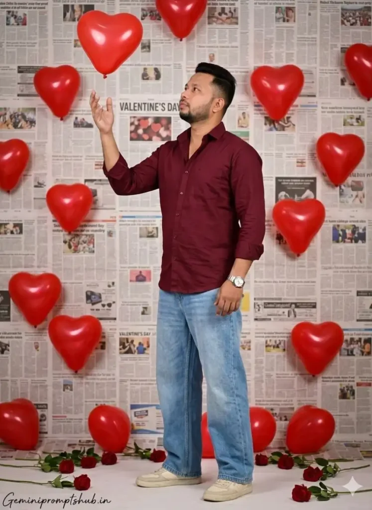 Valentine’s Day Theme Boy Photo Editing Prompts