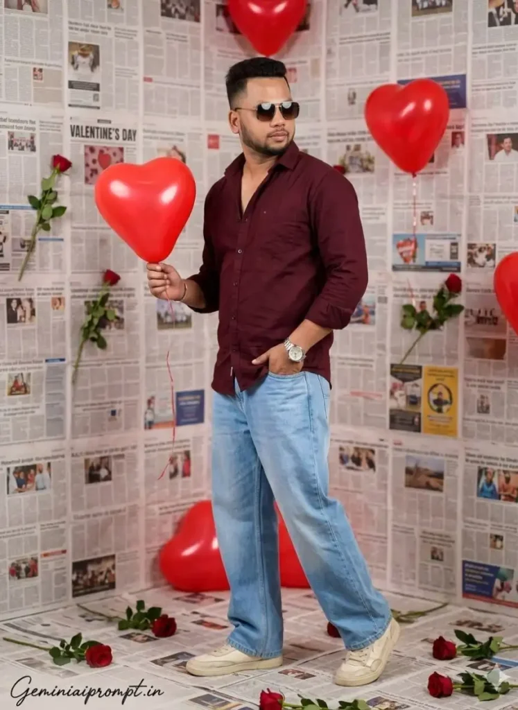 Valentine’s Day Theme Boy Photo Editing Prompts