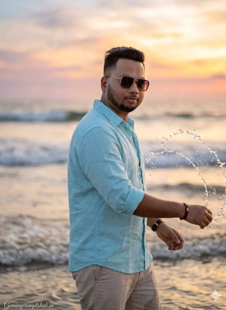 Boy Beach Photoshoot Prompt