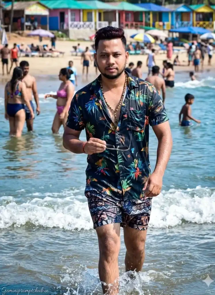 Boy Beach Photoshoot Prompt