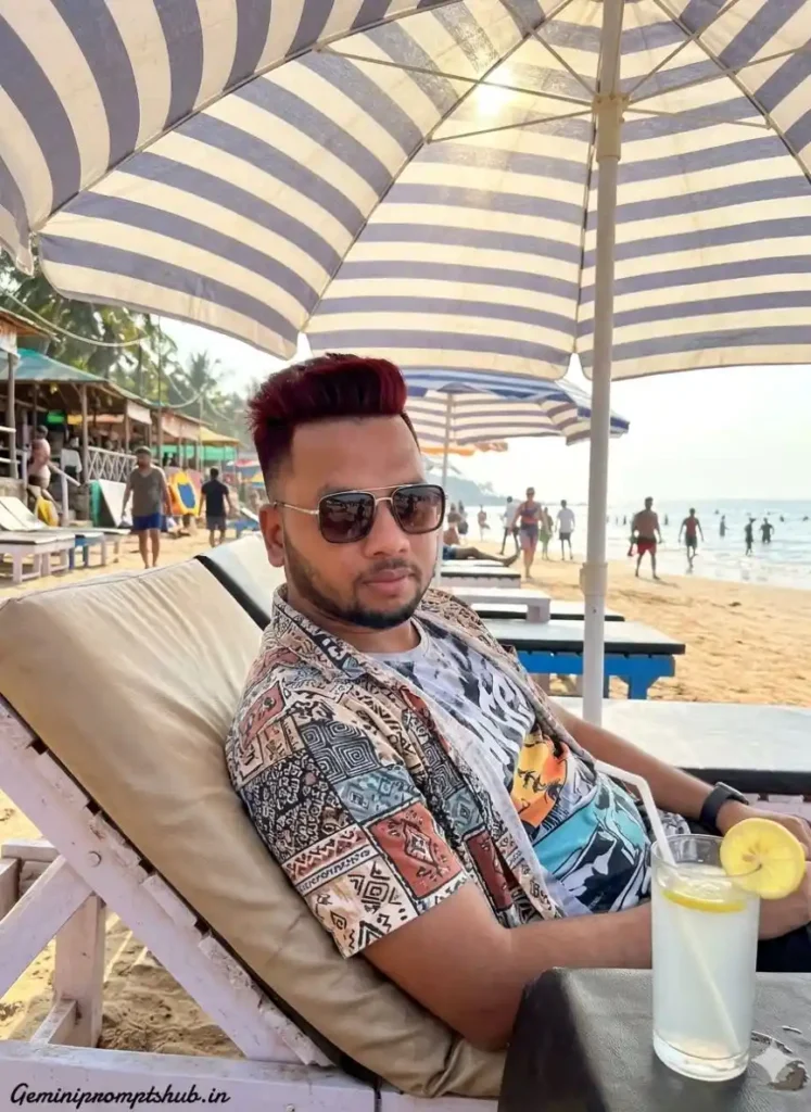 Boy Beach Photoshoot Prompt