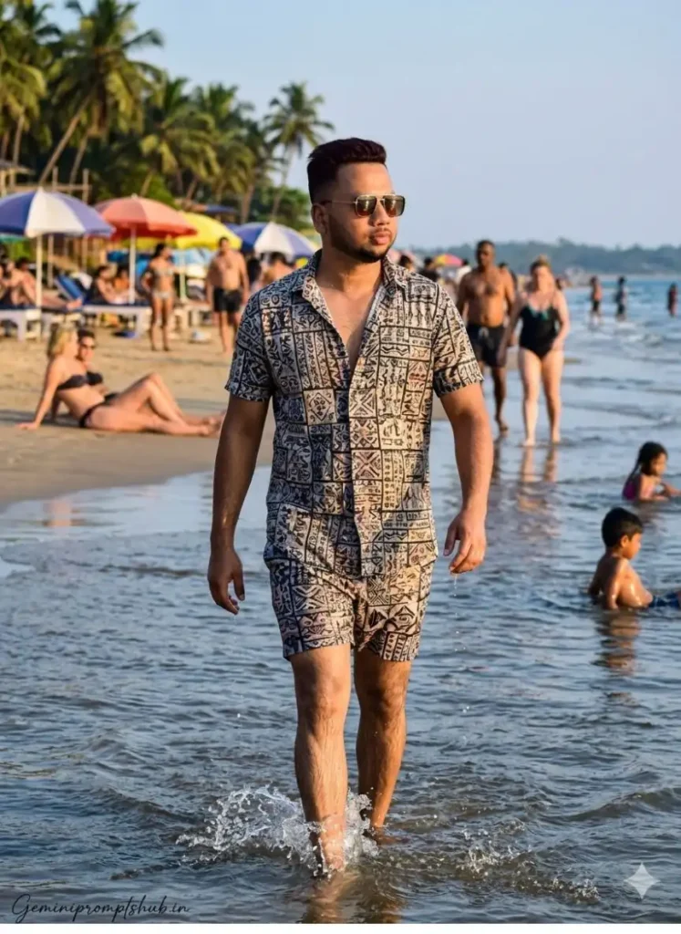 Boy Beach Photoshoot Prompt