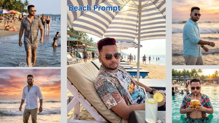 Boy Beach Photoshoot Prompt