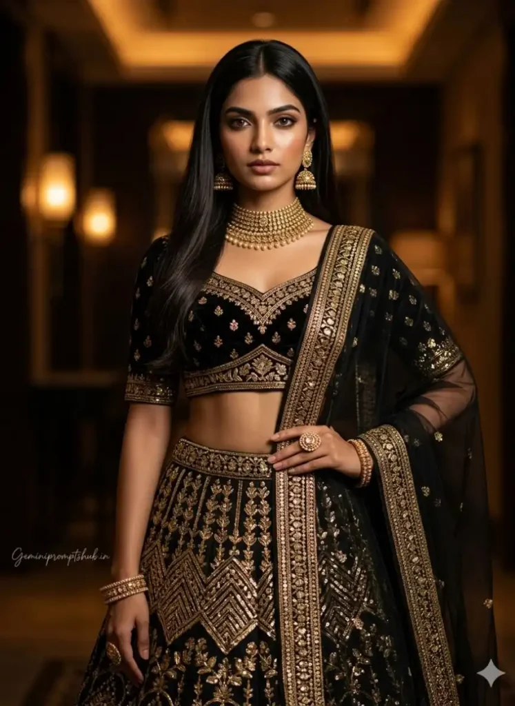 Engagement Lehenga AI Photo Prompt
