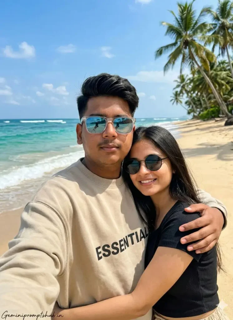 Gemini AI Couple Beach Photoshoot Prompts
