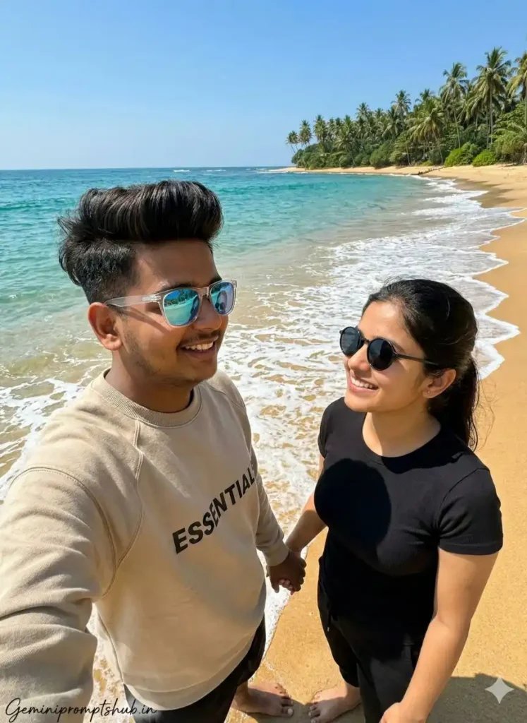 Gemini AI Couple Beach Photoshoot Prompts