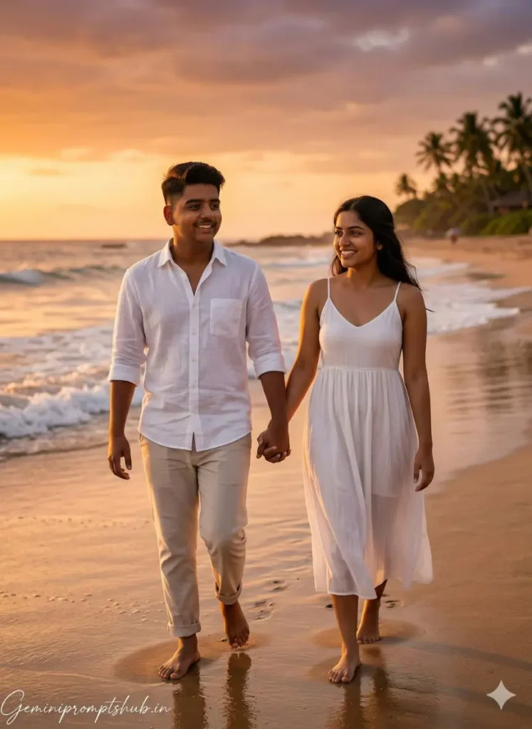 Gemini AI Couple Beach Photoshoot Prompts