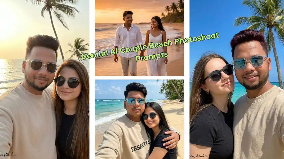 Gemini AI Couple Beach Photoshoot Prompts