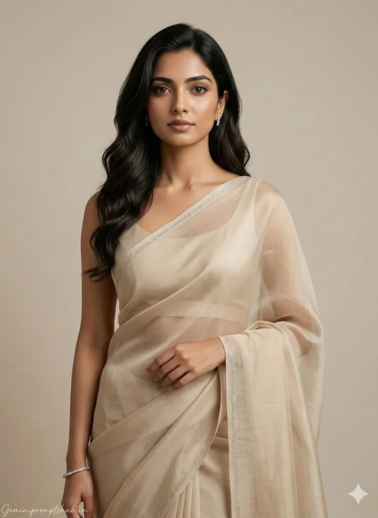 Gemini AI Prompts for Luxury Cinematic Saree Look