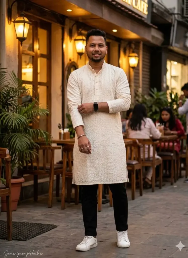 Gemini Boys Kurta Pajama AI Photo Editing Prompt