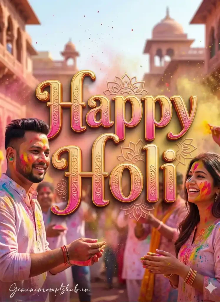Gemini Happy Holi Wishes Photo Prompt