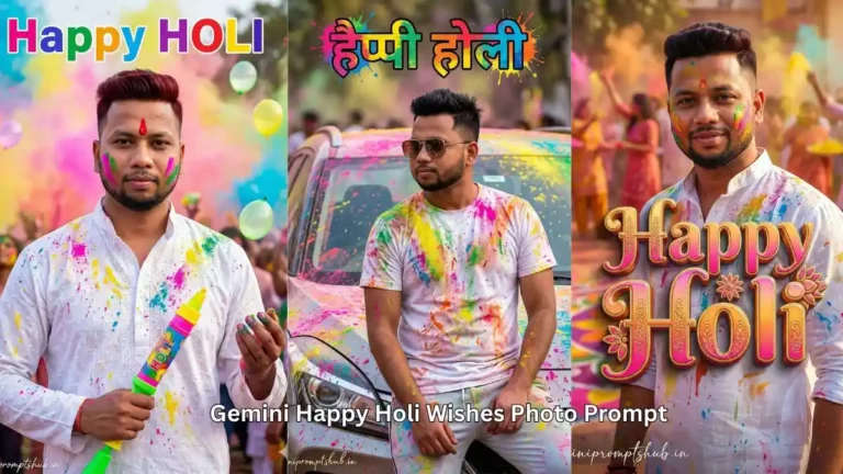 Gemini Happy Holi Wishes Photo Prompt