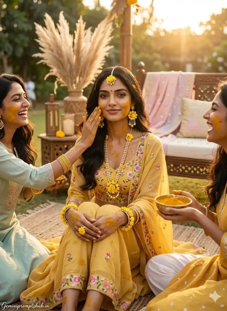 Haldi Ceremony Photo Prompt
