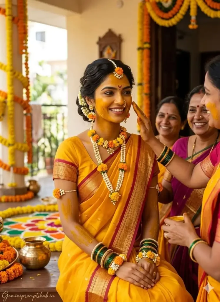 Haldi Ceremony Photo Prompt

