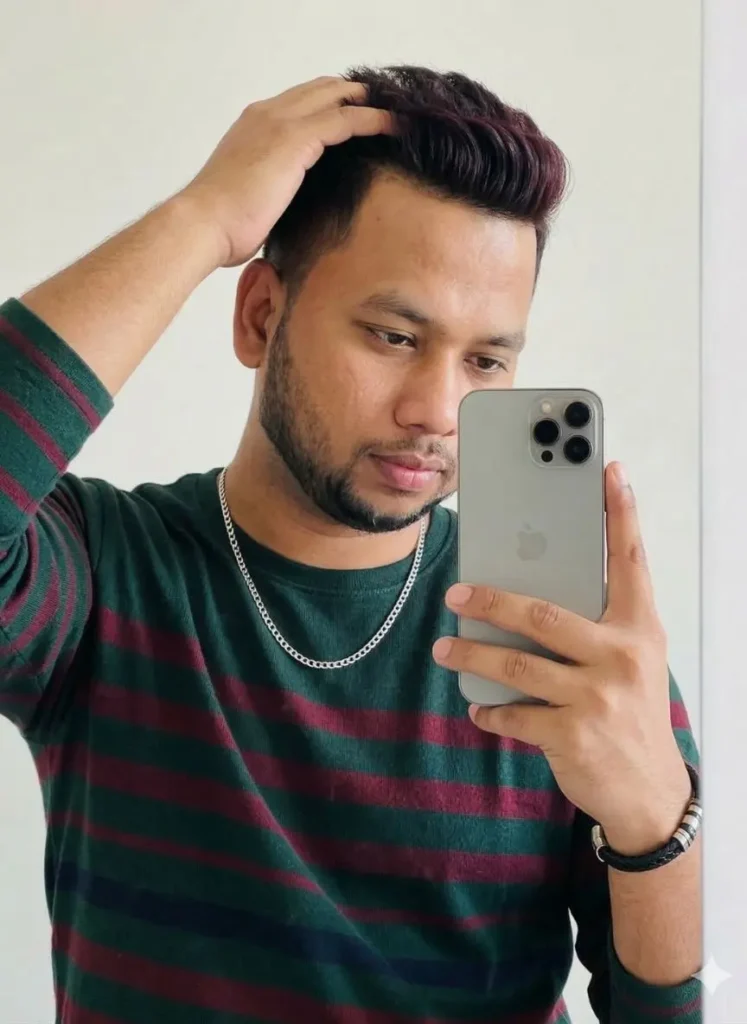 Mirror Selfie AI Photo Prompt for Boys