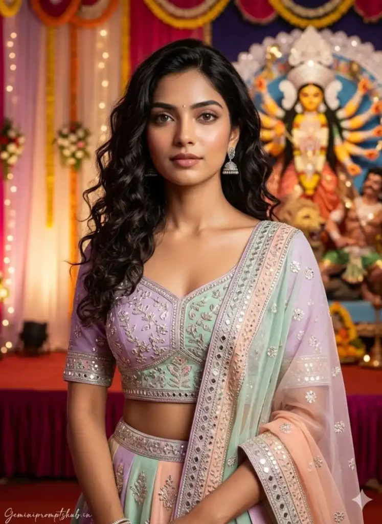 Navratri Garba Night Photo Prompts for Girls