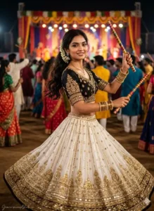 Navratri Garba Night Photo Prompts for Girls