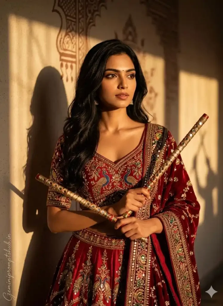 Navratri Garba Night Photo Prompts for Girls