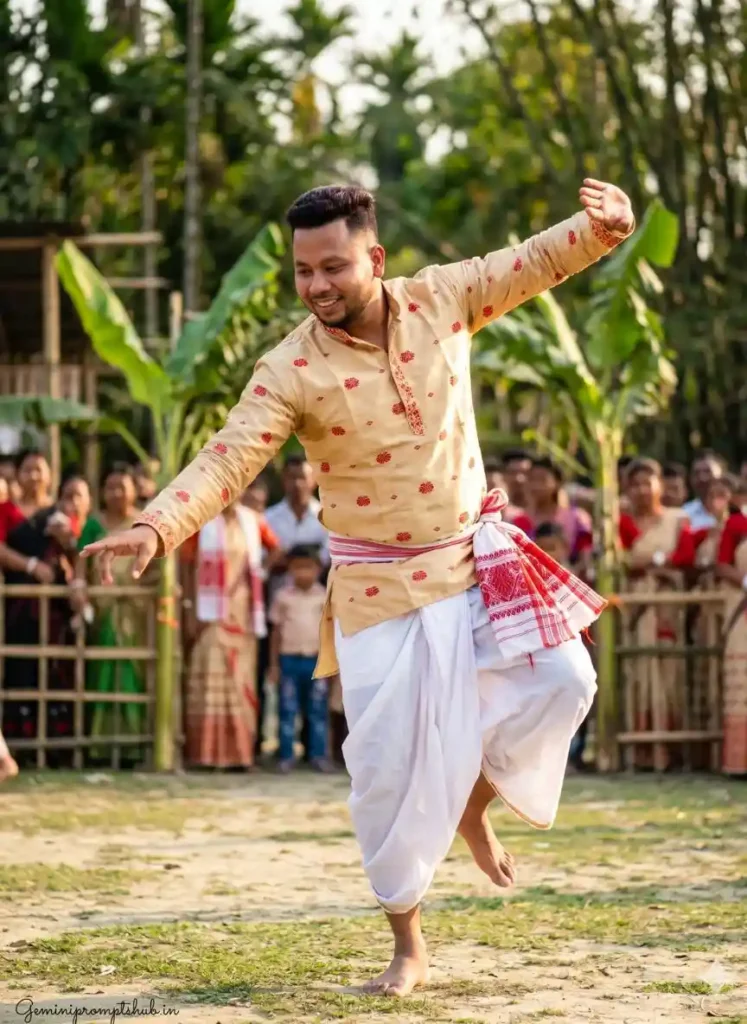 Gemini Bohag Bihu photo AI prompt
