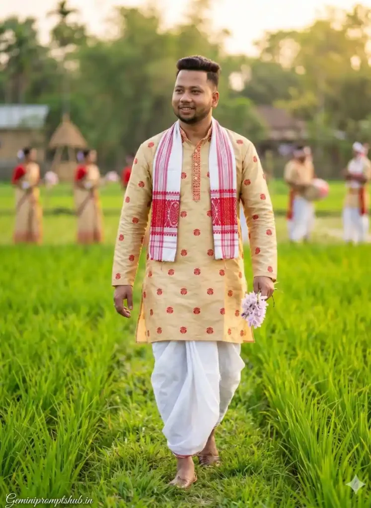 Gemini Bohag Bihu photo AI prompt
