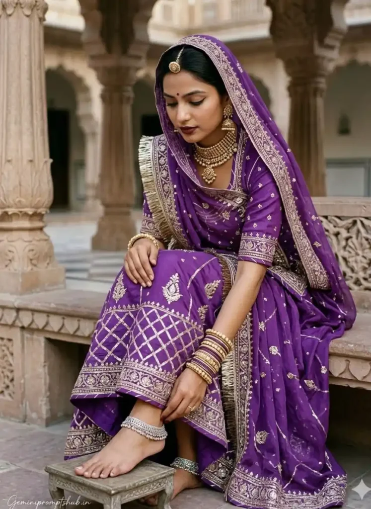 Rajasthani dress photo prompt