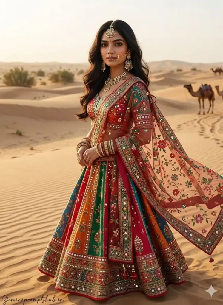 Rajasthani dress photo prompt