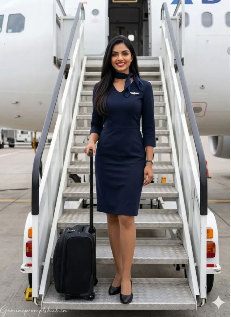 airplane girl photo prompt