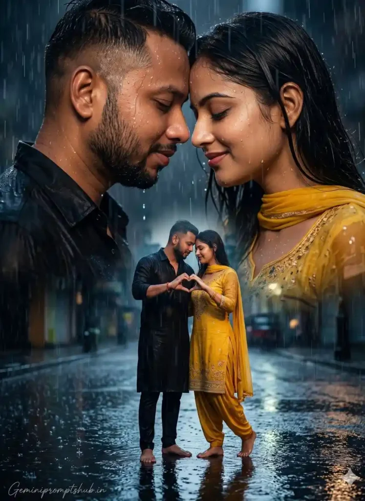 cinematic double exposure couple photo prompts