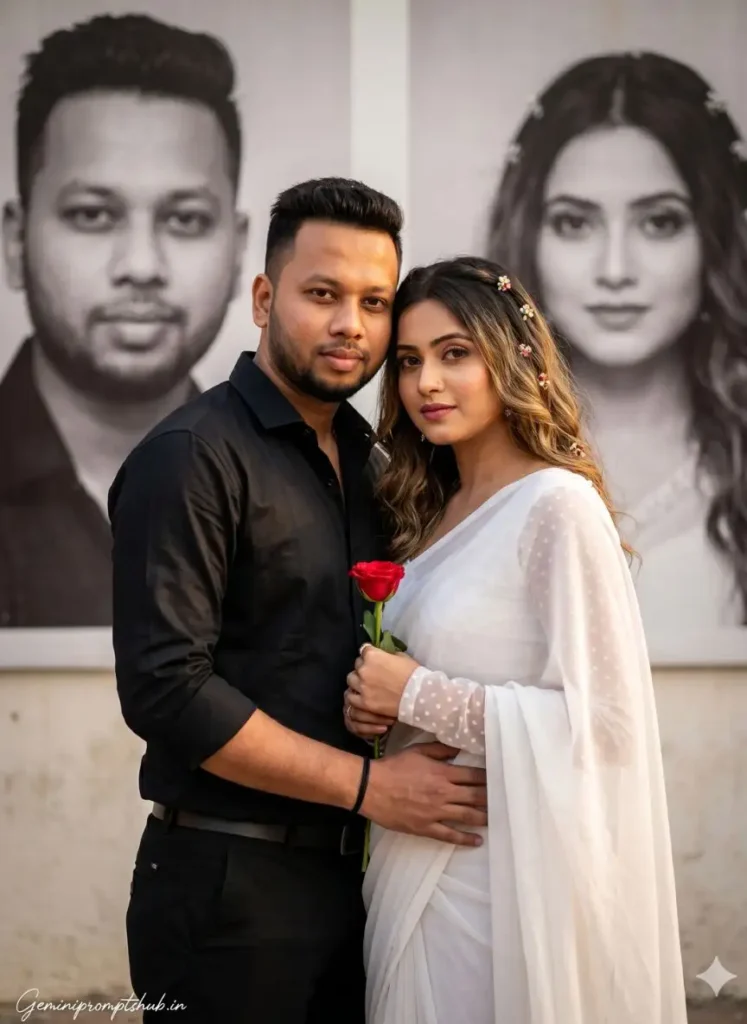 cinematic double exposure couple photo prompts